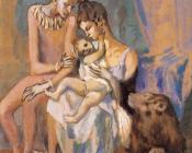 巴勃罗毕加索 - 杂技演员的家庭与猴子